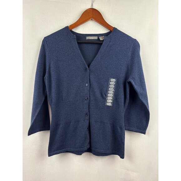 Kersh Essentials Womens Blue Cardigan Sweater Medium - Picture 1 of 5